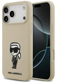 Dėklas Karl Lagerfeld Silicone Karl Sketch & Logo MagSafe Case for iPhone 17 Pro Max - Brown
