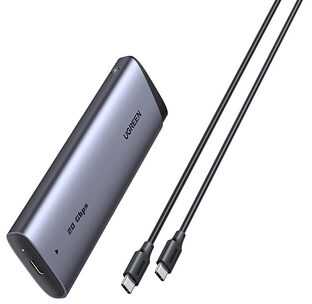 Ugreen CM767 M.2 NVMe/SATA SSD Disk Dėklas - sidabro spalvos