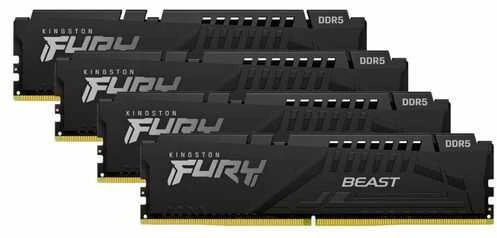 Kingston Fury DDR5 atminties komplektas iš keturių juodų modulių