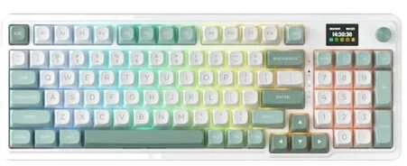 Klaviatūra žaidimams Redragon Galatin Pro K719WG-RGB-PRO Redragon Linear Mint Mambo Switch belaidė mechaninė su pašvietimu balta