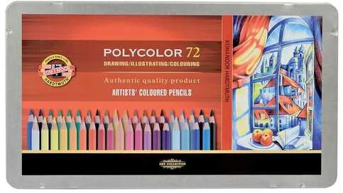 Koh I noor Spalvoti kokybiški pieštukai Polycolor 72sp