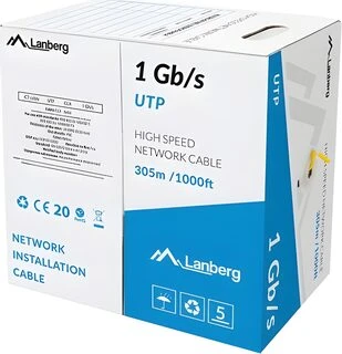 LANBERG Lan Cable UTP 1Gb/s 305m solid CCA Geltona