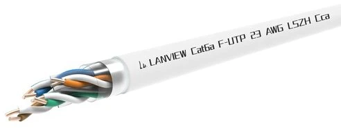 Lanview montavimo tinklo kabelis, Cat.6A, F/UTP, LSZH, balta, 305 m (LVN122164)