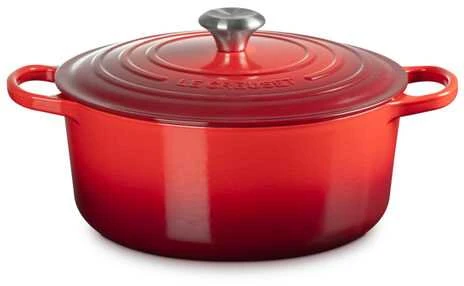 Virtuvės Indai - Le Creuset Signature Keptuvė 28cm Apvalus Ketaus Vyšninė Raudona