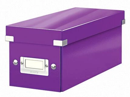 Violetinė Leitz WOW dokumentų dėžė su etikete