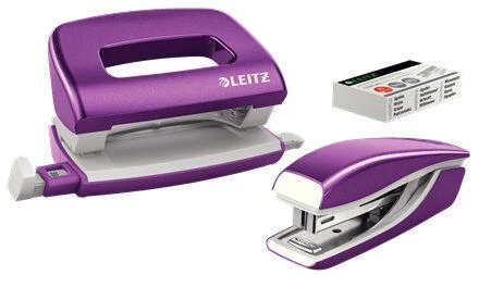 Leitz segtuvas Mini segiklis ir skylučių perforatorius WOW violetinė 55612062