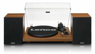 Lenco LS-480WD patefonas su „Bluetooth®“, medinis