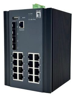 Šakotuvas Level One Carruzzo LevelOne IGU-2071 tinklo komutatorius Valdomas L2+ Gigabit Ethernet (10/100/1000) Juoda
