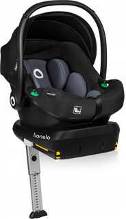 Lionelo automobilinė kūdikio kėdutė Astrid i-Size su ISOFIX baze, 40–87 cm, LO-ASTRID I-SIZE SET Juodas Pilkas