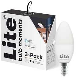 Lite Bulb Moments Lite bulb Moments Smart bulb, E14, 5W, RGB+2700-6500K, 3 pakuotės