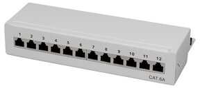 LOGILINK NP0019 LOGILINK- Patch Panel Desktop Cat.6A STP 12 jungtys, pilkas