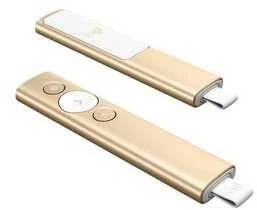 Logitech Spotlight belaidis valdymo pultas pristatymams Bluetooth/RF Auksas