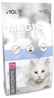 Placek Smiltis kaķu tualetēm - Magic Litter Bentonite Ultra Baltas, 10 l.