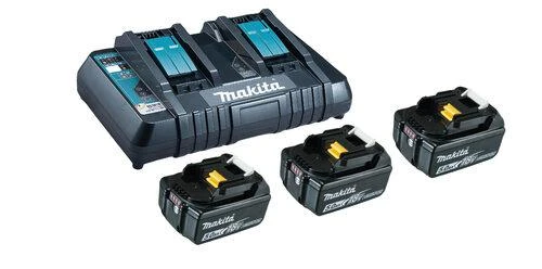 Makita 198458-6 kroviklis su trimis 18V 5Ah akumuliatoriais