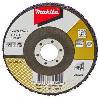 Violetinė neaustinis diskas metalui šlifuoti, 125/22,23mm, Makita [B-29022]