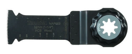 Makita Įgilinamieji pjovimo diskai 32mm B-66341 Starlock Plus • 18 TPI • HCS • MAP003 • medžiui