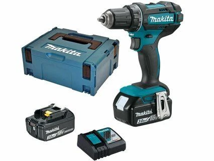 Makita akumuliatorinis suktuvas gręžtuvas DDF482RFJ, 18V, 2x3.0Ah, 62/36 Nm