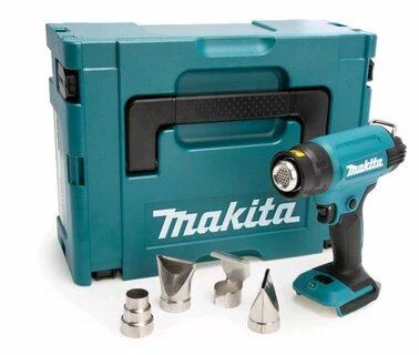 Makita DHG181ZJ LXT KARŠTO ORO FENAS 18V, Reguliuojama temperatūra - 550C°, 120/200 l/min, Be akumuliatorių ir kroviklio!, MAKPACK