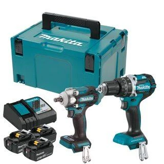 MAKITA KOMPLEKTAS COMBO 18V DLX2359TJ1 (DHP484, DTW300) 3×5,0Ah