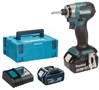 akumuliatorinė wkrętarka smūginis 18V Makita [DTD173RTJ] 2x5,0Ah, LXT