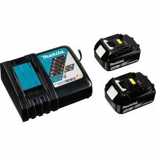 Makita Akumuliatorių ir kroviklio komplektas LXT® 197624-2 18V • BL1850B x2 • DC18RC • LXT®