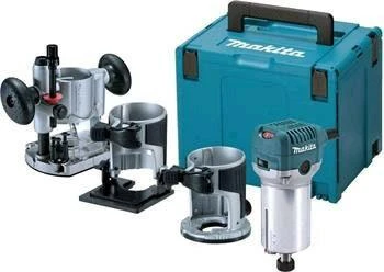 Makita RT0702CX2J Freza 710W 6- 8mm, 10.000 - 34.000 r/min 1,8kg + Priedai