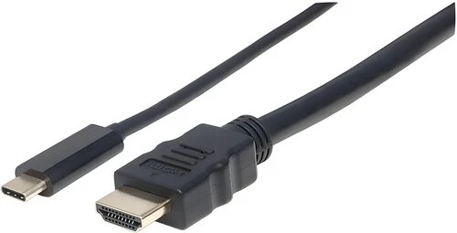 StarTech Manhattan 152235 vaizdo kabelio adapteris 1 m C tipo USB HDMI Juoda