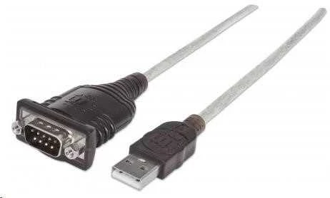 Manhattan USB-A – RS-232 USB laidas, 1,8 m skaidrus (151849)