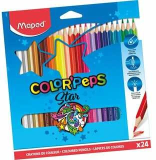 „Maped Colorpeps“ trikampės 24 spalvų kreidelės (205576)