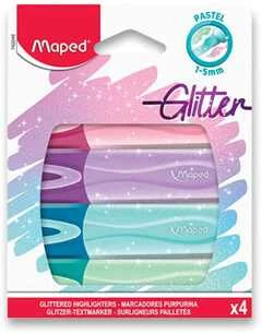 Maped Highlighter Fluo Peps pastelinės/glitter 4 spalvos