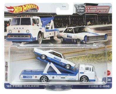 Mattel HOT WHEELS automodeliukų rinkinys – vilkikas ir lenktyninis automobilis (FLF56)