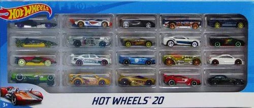 Mattel Dvidešimties „Hot Wheels“ automodelių rinkinys