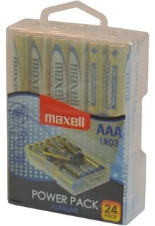 „Maxell“ baterijos, AAA (LR03), šarminis, 1,5V, 24-pak / LR03-24