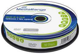 MediaRange DVD-R 4.7 GB 16x 10 vnt (MR452)