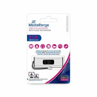 STICK 8GB MEDIARANGE MR914 3.2 Gen 1 Juodas/Sidabrinė