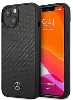 Mercedes MEHCP13SRCABK iPhone 13 mini 5,4″ juodos spalvos anglies pluošto kietas dėklas Dynamic Line