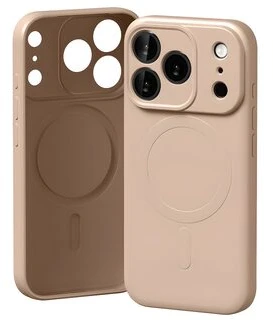 Mercury Semi-Silicone MagSafe dėklas iPhone 17 Pro rožinės spalvos Sand
