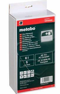 Flisiniai dulkių maišai AS 18 L PC C , 6L, 5vnt., Metabo