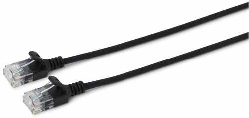 MicroConnect RJ-45/RJ-45 kat.6 U/UTP Juodas 0.25m (V-UTP60025S-SLIM)