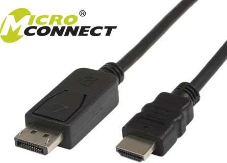 „Microconnect MC-DP-HDMI-200“, 2 m, „DisplayPort“, HDMI, Kištukas, Kištukas, Tiesus