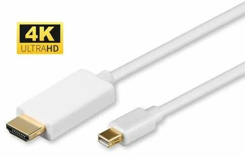Kabelis MicroConnect DisplayPort Mini – HDMI 1m balta (MDPHDMI1-4K)