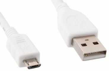 Kabelis USB MicroConnect USB-A - microUSB 3 m Baltas (USBABMICRO3W)