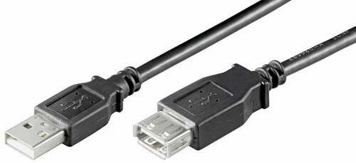USB kabelis MicroConnect USB-A - USB-A 5 m Juodas (USBAAF5B)