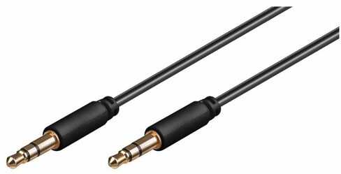 MicroConnect 3,5 mm lizdas – 3,5 mm lizdas, 7 m juodas kabelis (AUDLL7)