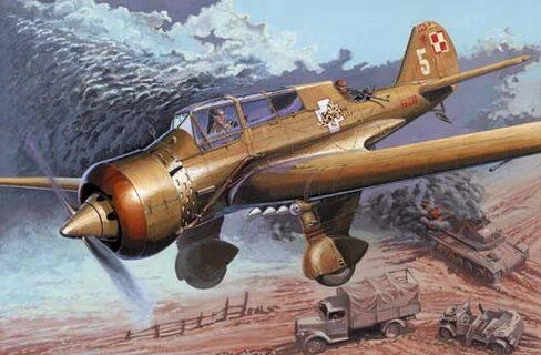 PZL-23A Karas Lenkijos lėktuvas – 1939 m. kampanija Mirage