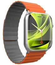 Mobile Origin magnetinis dirželis, pilkas/oranžinis - AW Ultra 2/1 (49 mm) 9/8/7 (45 mm)/6/SE/5/4 (44 mm)/3/2/1 (42 mm)