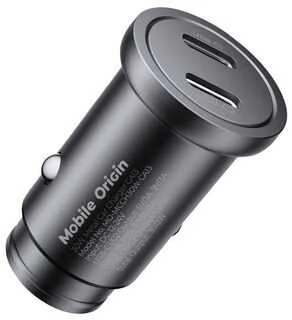 Mobile Origin Metalinis automobilinis įkroviklis 30 W, CA13 - 2 x USB-C