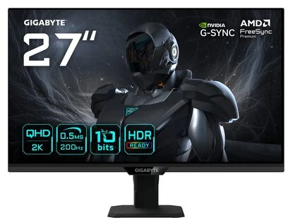 GIGABYTE LCD - 27" Gaming monitorius G27Q20T, SS IPS, 2560 x 1440 QHD, 200Hz, 1000:1, 350cd/m2, 0.5ms, 2xHDMI, 1xDP