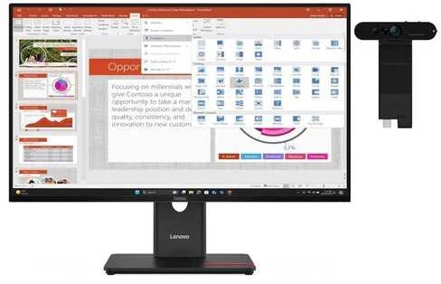 Monitorius Lenovo ThinkVision T27-40 LED ekranas 68.6 cm (27") 1920 x 1080 pikselių Full HD Juodas