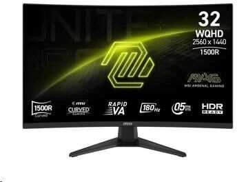 MSI MAG 321CQF E18 computer monitorius 80 cm (31.5") 2560 x 1440 pikselių Wide Quad HD Juodas